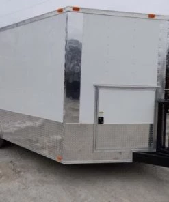 Concession Trailer 8.5' X 16' White Food Event Catering -Cheap Concession Trailers Shop p1120322 small