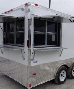 Concession Trailer 8.5' X 16' White Food Event Catering -Cheap Concession Trailers Shop p1120324 small