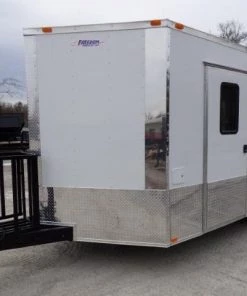 Concession Trailer 8.5' X 16' White Food Event Catering -Cheap Concession Trailers Shop p1120328 small