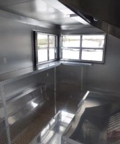 Concession Trailer 8.5' X 16' White Food Event Catering -Cheap Concession Trailers Shop p1120347 small