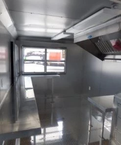Concession Trailer 8.5' X 16' White Food Event Catering -Cheap Concession Trailers Shop p1120349 small