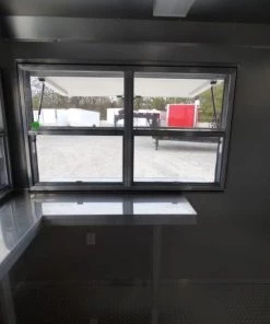 Concession Trailer 8.5' X 16' White Food Event Catering -Cheap Concession Trailers Shop p1120352 small