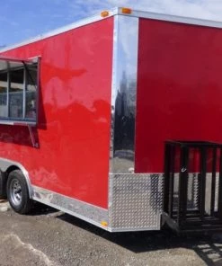 Concession Trailer 8.5' X 14' Red - Food Event Catering -Cheap Concession Trailers Shop p1120363