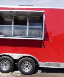 Concession Trailer 8.5' X 14' Red - Food Event Catering -Cheap Concession Trailers Shop p1120364