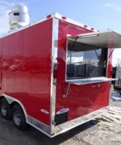 Concession Trailer 8.5' X 14' Red - Food Event Catering -Cheap Concession Trailers Shop p1120367