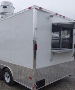 Concession Trailer 8.5' X 16' White - Vending and Event Catering -Cheap Concession Trailers Shop p1120487 small