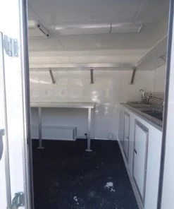 Concession Trailer 8.5' X 15' White - Food Event Catering -Cheap Concession Trailers Shop p1120614 small