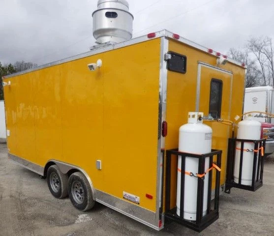 Concession Trailer 8.5' X 18' Yellow - Food Event Catering 4 Concession Trailer 8.5' X 18' Yellow - Food Event Catering - Image 4