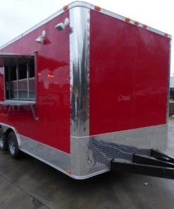 Concession Trailer 8.5' X 17' Red - Food Event Catering -Cheap Concession Trailers Shop p1120751 small