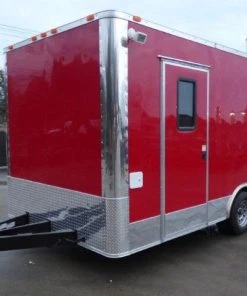 Concession Trailer 8.5' X 17' Red - Food Event Catering -Cheap Concession Trailers Shop p1120757 small