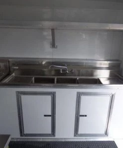 Concession Trailer 8.5' X 15' White - Food Event Catering -Cheap Concession Trailers Shop p1120921 small