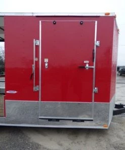 Enclosed Trailer 7' x 20' Red Hybrid Motorcycle Event Trailer -Cheap Concession Trailers Shop p1130097 small 1