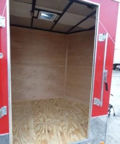 Enclosed Trailer 7' x 20' Red Hybrid Motorcycle Event Trailer -Cheap Concession Trailers Shop p1130099 small 1