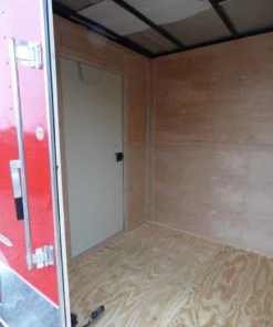 Enclosed Trailer 7' x 20' Red Hybrid Motorcycle Event Trailer -Cheap Concession Trailers Shop p1130100 small 1