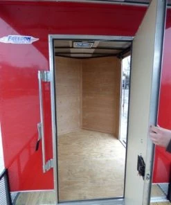 Enclosed Trailer 7' x 20' Red Hybrid Motorcycle Event Trailer -Cheap Concession Trailers Shop p1130108 small 1