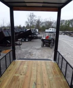 Enclosed Trailer 7' x 20' Red Hybrid Motorcycle Event Trailer -Cheap Concession Trailers Shop p1130110 small 1