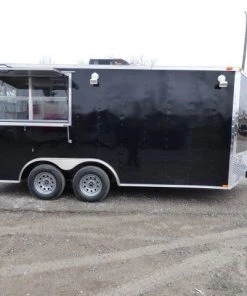 Concession Trailer 8.5' X 16' Black - Event Catering Concession -Cheap Concession Trailers Shop p1130113 small
