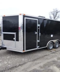 Concession Trailer 8.5' X 16' Black - Event Catering Concession -Cheap Concession Trailers Shop p1130118 small