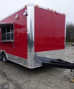 Concession Trialer 8.5' X 17' Red - Food Event Catering -Cheap Concession Trailers Shop p1130145 small