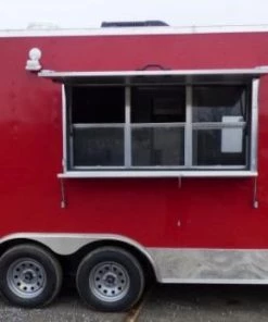 Concession Trialer 8.5' X 17' Red - Food Event Catering -Cheap Concession Trailers Shop p1130146 small