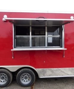 Concession Trialer 8.5' X 17' Red - Food Event Catering -Cheap Concession Trailers Shop p1130152 small