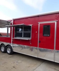 Concession Trailer 8.5' X 26' Red - Food Event Catering -Cheap Concession Trailers Shop p1130196 small