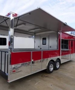 Concession Trailer 8.5' X 26' Red - Food Event Catering -Cheap Concession Trailers Shop p1130197 small