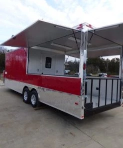 Concession Trailer 8.5' X 26' Red - Food Event Catering -Cheap Concession Trailers Shop p1130199 small