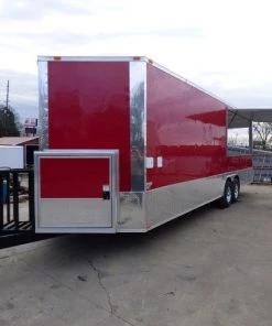 Concession Trailer 8.5' X 26' Red - Food Event Catering