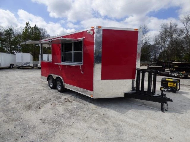 Concession Trailer 8.5' X 15' Red - Food Event Catering Concession 33 Concession Trailer 8.5' X 15' Red - Food Event Catering Concession - Image 33