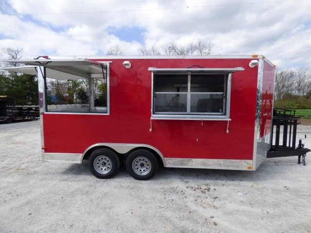 Concession Trailer 8.5' X 15' Red - Food Event Catering Concession 16 Concession Trailer 8.5' X 15' Red - Food Event Catering Concession - Image 16