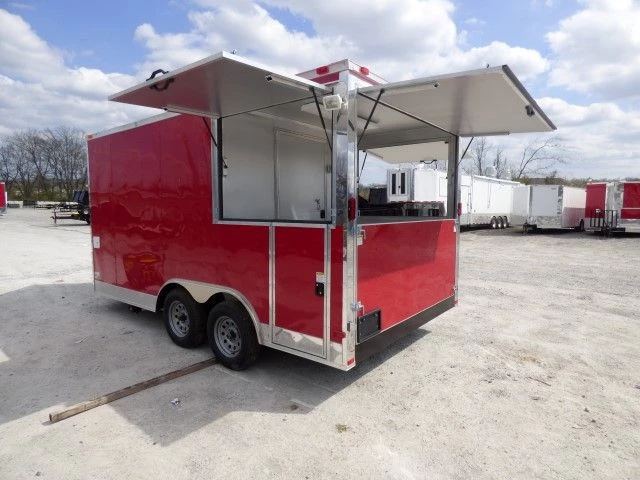Concession Trailer 8.5' X 15' Red - Food Event Catering Concession 28 Concession Trailer 8.5' X 15' Red - Food Event Catering Concession - Image 28