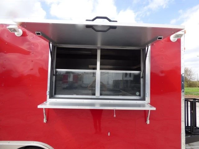 Concession Trailer 8.5' X 15' Red - Food Event Catering Concession 2 Concession Trailer 8.5' X 15' Red - Food Event Catering Concession - Image 2