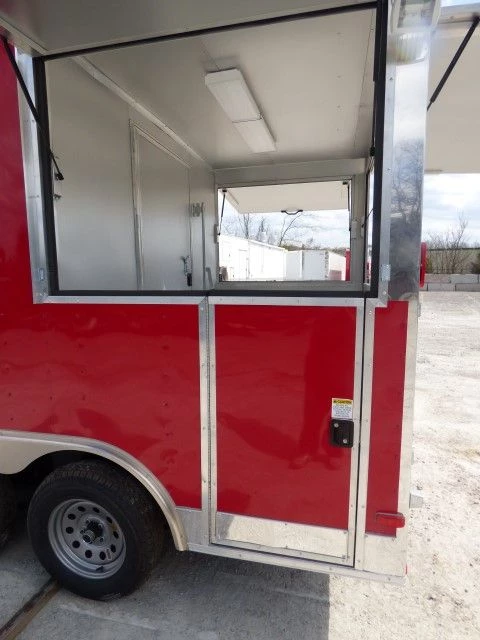 Concession Trailer 8.5' X 15' Red - Food Event Catering Concession 1 Concession Trailer 8.5' X 15' Red - Food Event Catering Concession