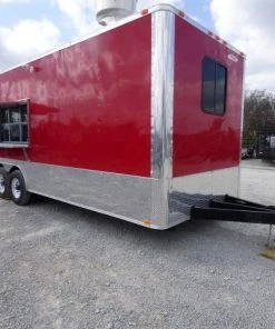 Concession Trailer 8.5' X 24' Red - Food Event Catering -Cheap Concession Trailers Shop p1130269 small