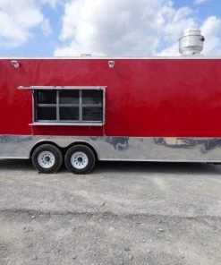 Concession Trailer 8.5' X 24' Red - Food Event Catering -Cheap Concession Trailers Shop p1130270 small
