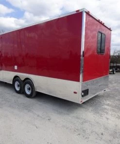 Concession Trailer 8.5' X 24' Red - Food Event Catering -Cheap Concession Trailers Shop p1130273 small
