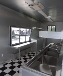 Concession Trailer 8.5' X 24' Red - Food Event Catering -Cheap Concession Trailers Shop p1130282 small