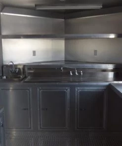 8.5' x 26' Concession Trailer Black BBQ Food Event Catering -Cheap Concession Trailers Shop p1130568