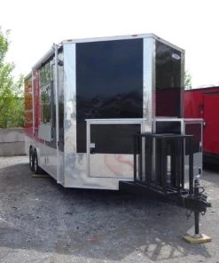 Concession Trailer 8.5 X 20 Black/Red BBQ Food Event -Cheap Concession Trailers Shop p1130666 small