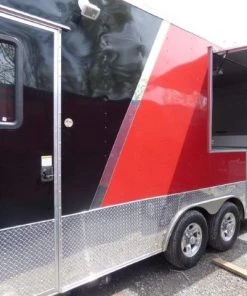 Concession Trailer 8.5 X 20 Black/Red BBQ Food Event -Cheap Concession Trailers Shop p1130668 small