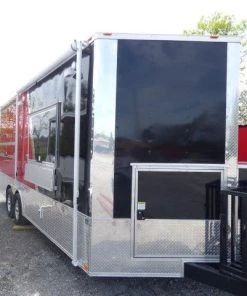 Concession Trailer 8.5 X 20 Black/Red BBQ Food Event -Cheap Concession Trailers Shop p1130673 small