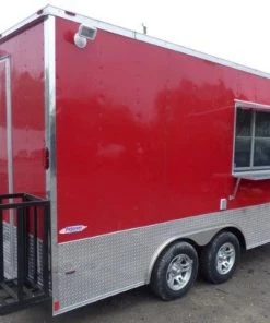 Concession Trailer 8.5' X 16' Red - Food Event catering