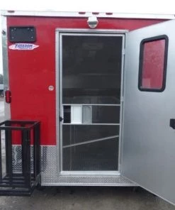 Concession Trailer 8.5' X 16' Red - Food Event catering -Cheap Concession Trailers Shop p1130687 small