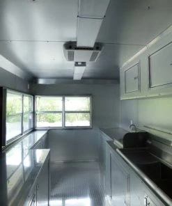 Concession Trailer 8.5' X 16' White - Food Event Catering -Cheap Concession Trailers Shop p1130709 small