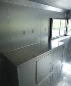 Concession Trailer 8.5' X 16' White - Food Event Catering -Cheap Concession Trailers Shop p1130713 small