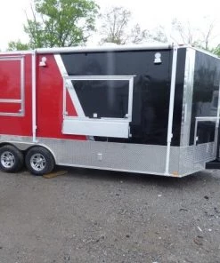Concession Trailer 8.5 X 20 Black/Red BBQ Food Event -Cheap Concession Trailers Shop p1130721 small