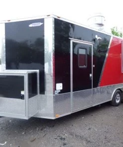 Concession Trailer 8.5 X 20 Black/Red BBQ Food Event -Cheap Concession Trailers Shop p1130724 small
