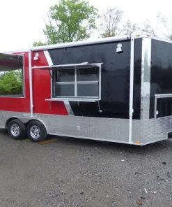 Concession Trailer 8.5 X 20 Black/Red BBQ Food Event -Cheap Concession Trailers Shop p1130726 small