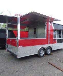 Concession Trailer 8.5 X 20 Black/Red BBQ Food Event -Cheap Concession Trailers Shop p1130727 small